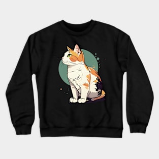 Cat Thinking About Life - Gift For Cat Lover Crewneck Sweatshirt